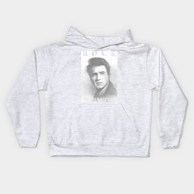 Rock Hudson Kids Hoodie by jkarenart